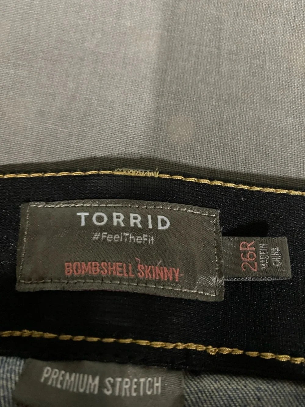 Torrid Distressed Dark Blue Stretch Jeans - Picture 4 of 5